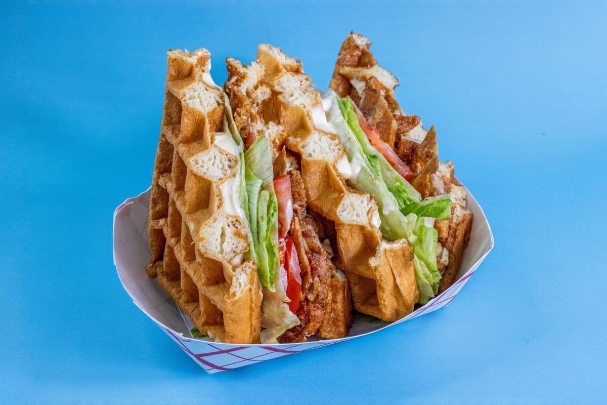 The “Wavy” Fried Chicken Club Sandwich