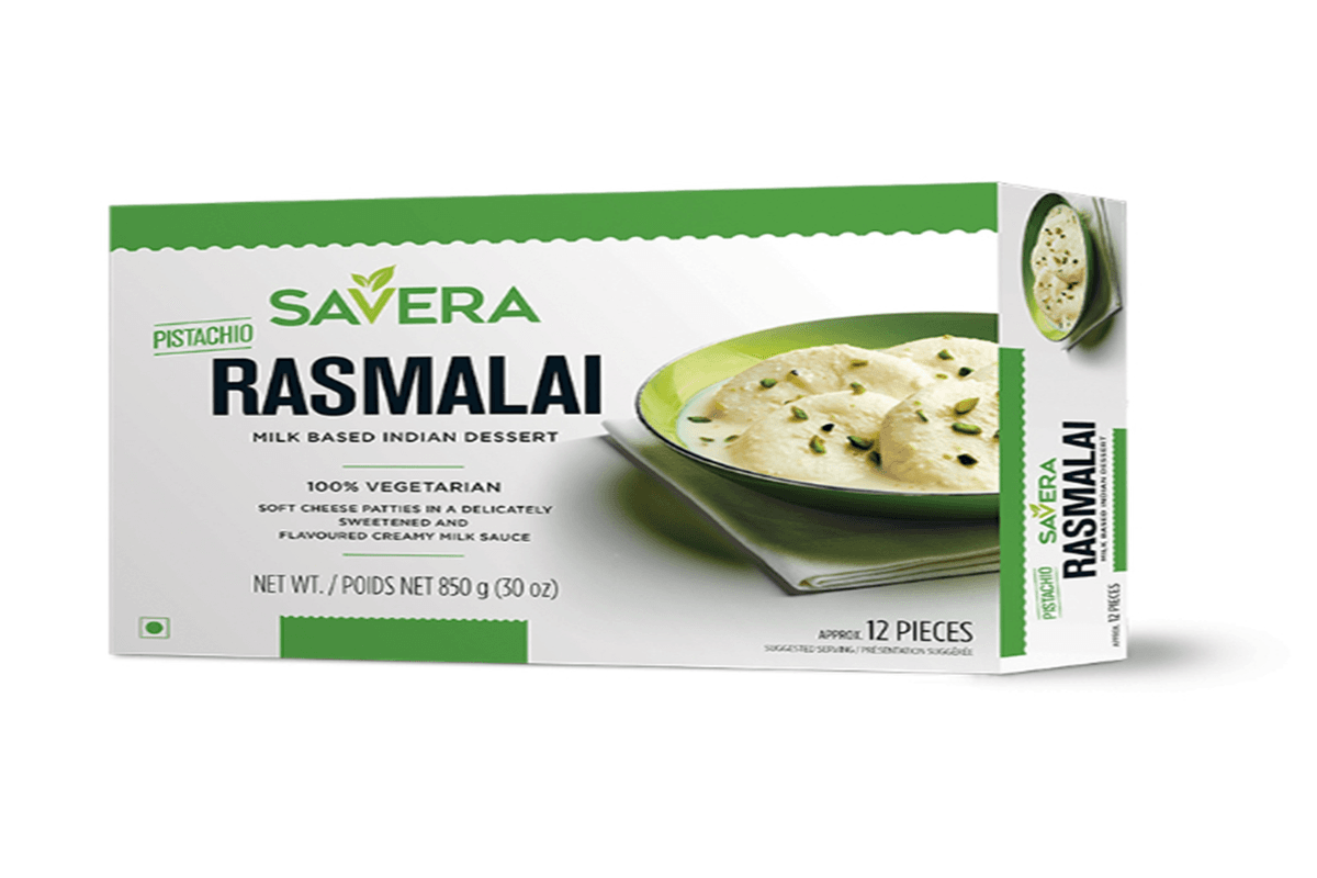 Savera Rasmalai Pistachio (12 pcs) (850g)