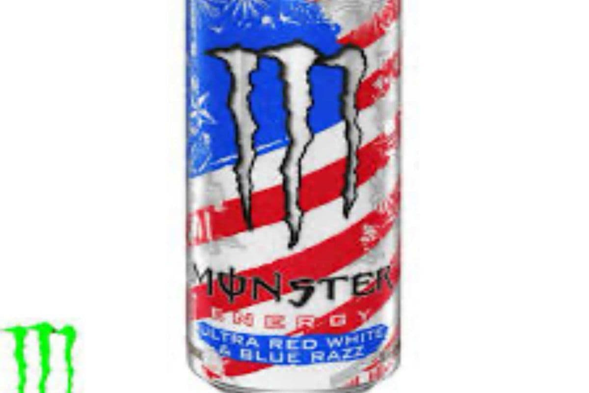 Monster Ultra Red White and Blue Razz Zero Sugar