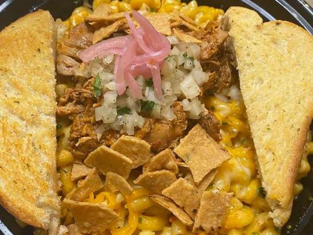 Chicken Birria Macaroni and Cheese