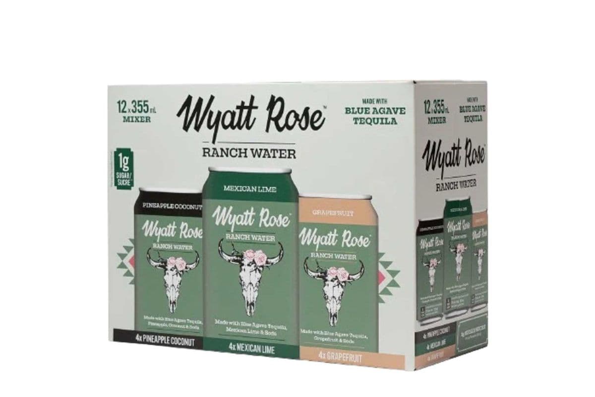 Wyatt rose ranch water mixed 12 pack (1 x 355 ml)