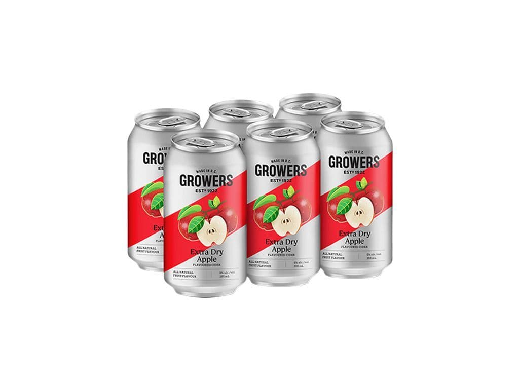 Growers - Extra Dry Apple 6pk Can (6x355ml)