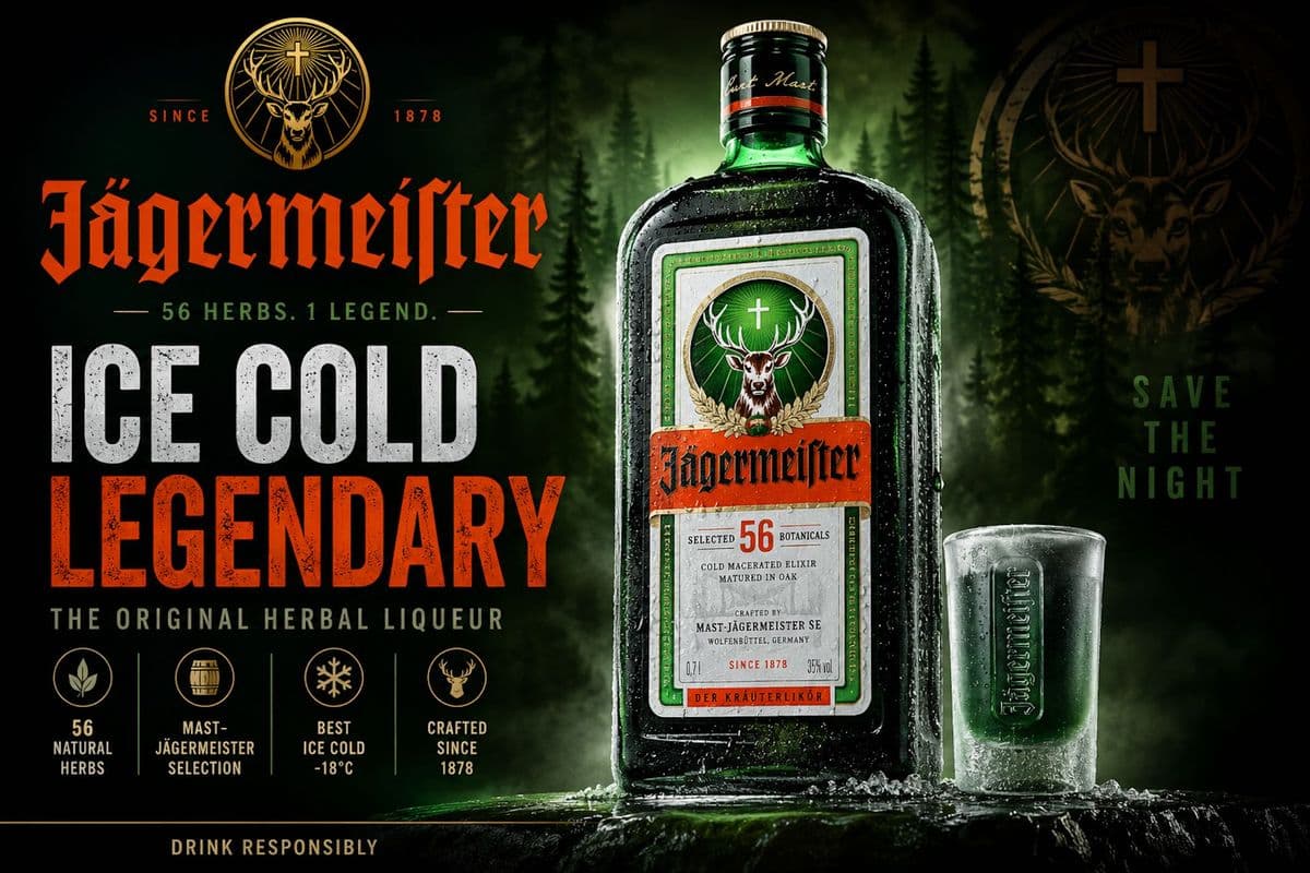JAGERMEISTER HERBAL, BOTTLE TEQUILA & LIQUOR (200ML) 35.0% ABV (1 x 200 mL)