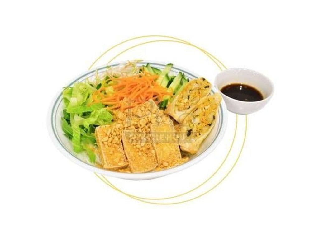 BUN TAU HU CHA GIO CHAY - Tofu & Veggie Spring Roll Vermicelli