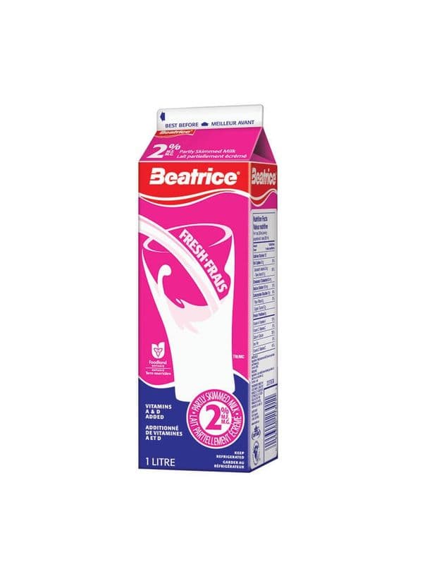 Beatrice 2% White Milk (1 L)