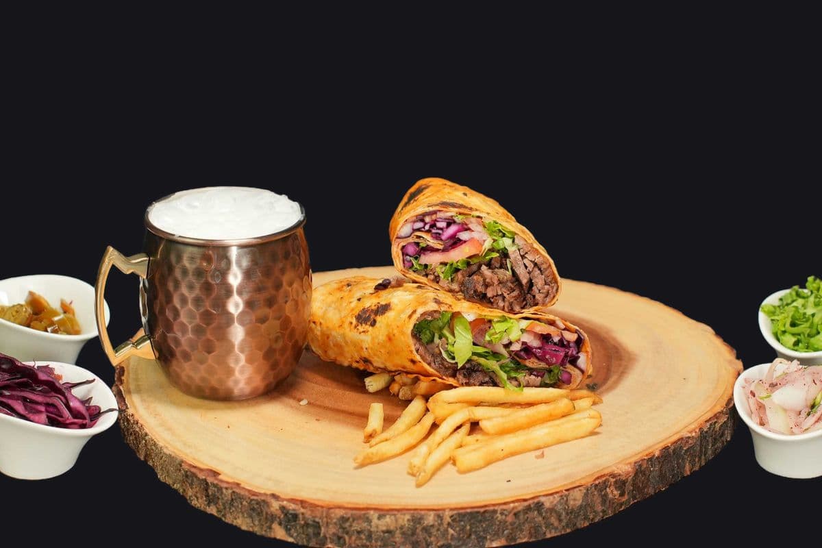 Mixed Doner Wrap Combo (Beef and Chicken)