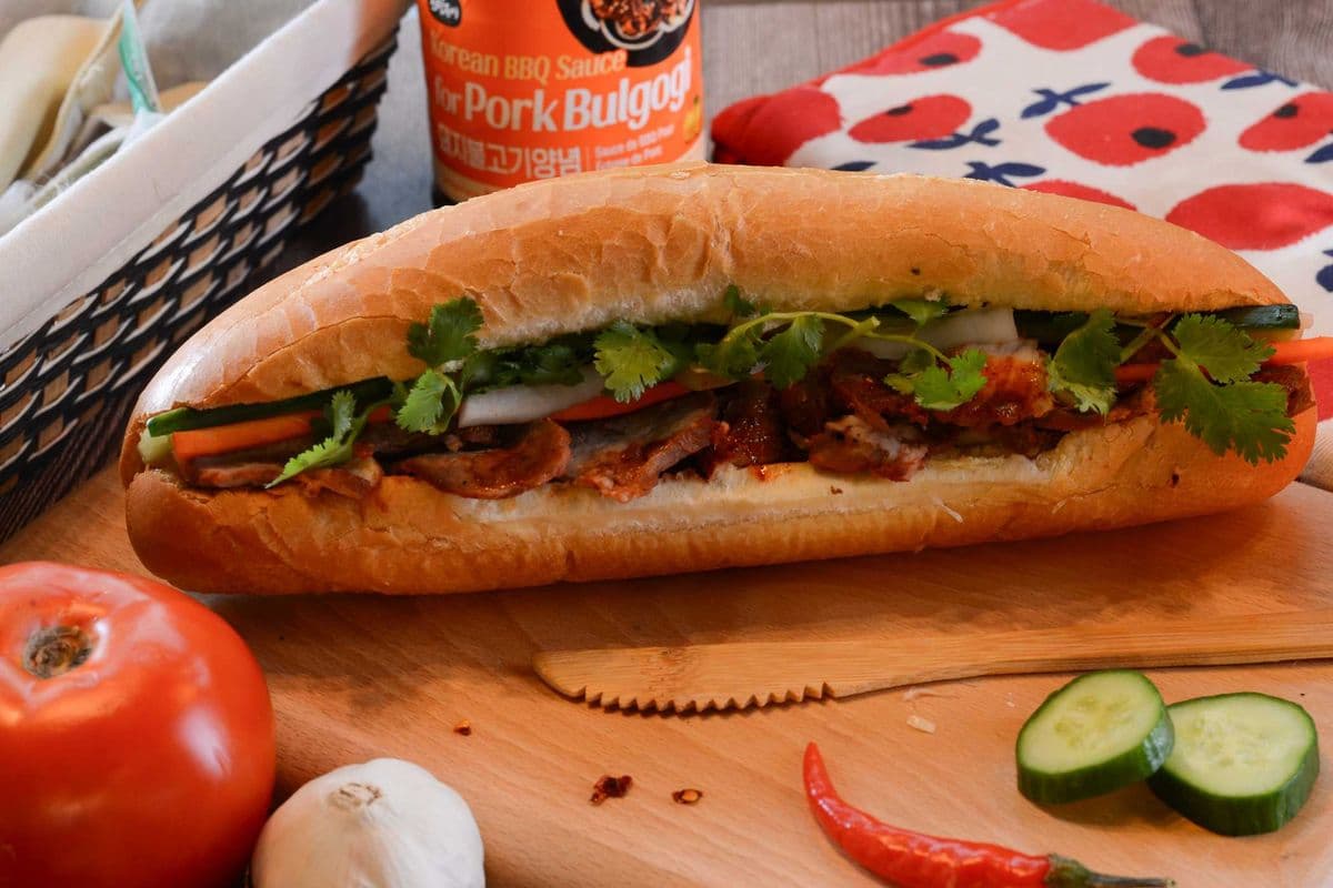 Spicy Korean-style BBQ Pork Banh Mi Sub