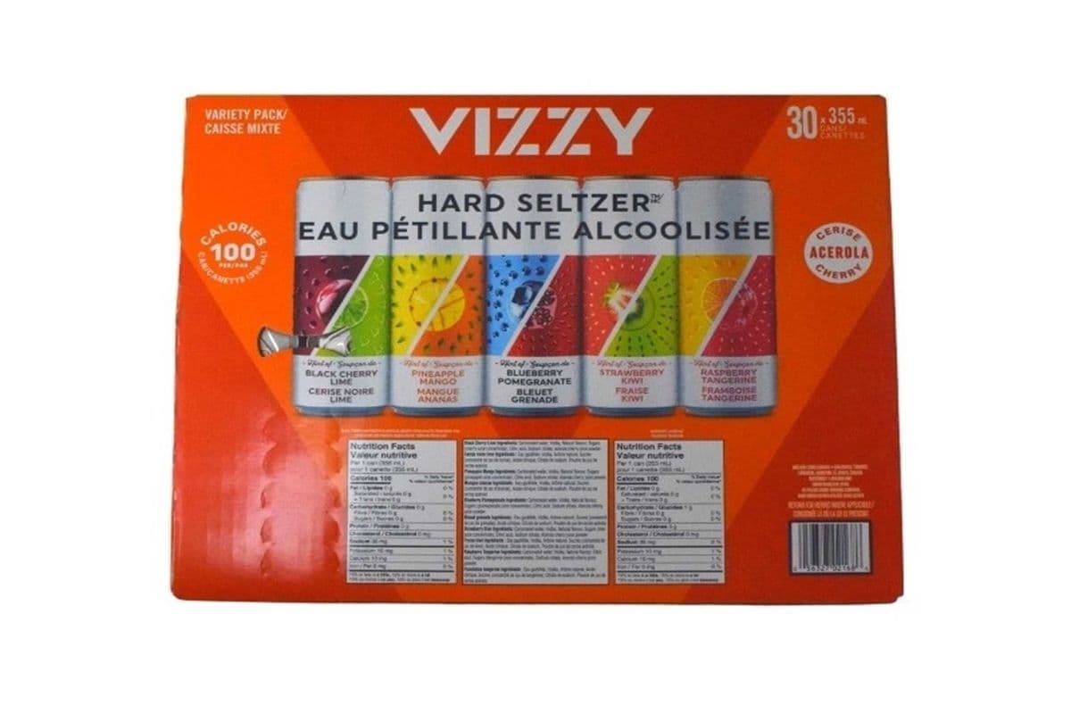 Vizzy Seltzer Variety Pack 30 CANS (30 x 355ML)