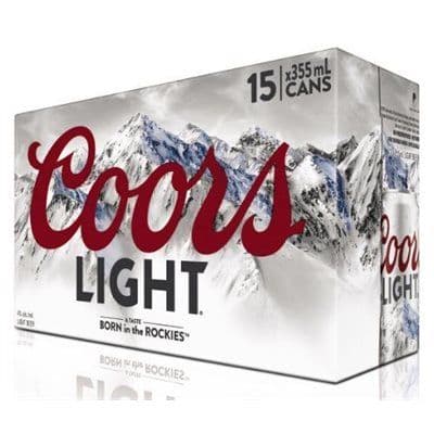 Coors Light *$7 OFF!* (15 x 355 ml)