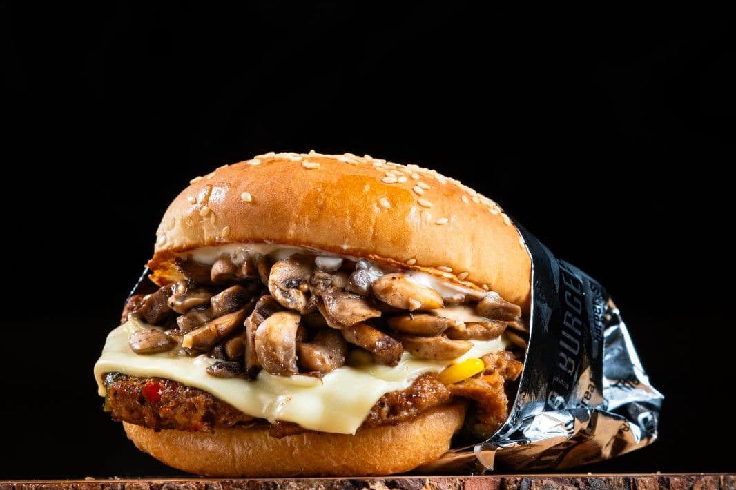 Veggie Mushroom Swiss Burger