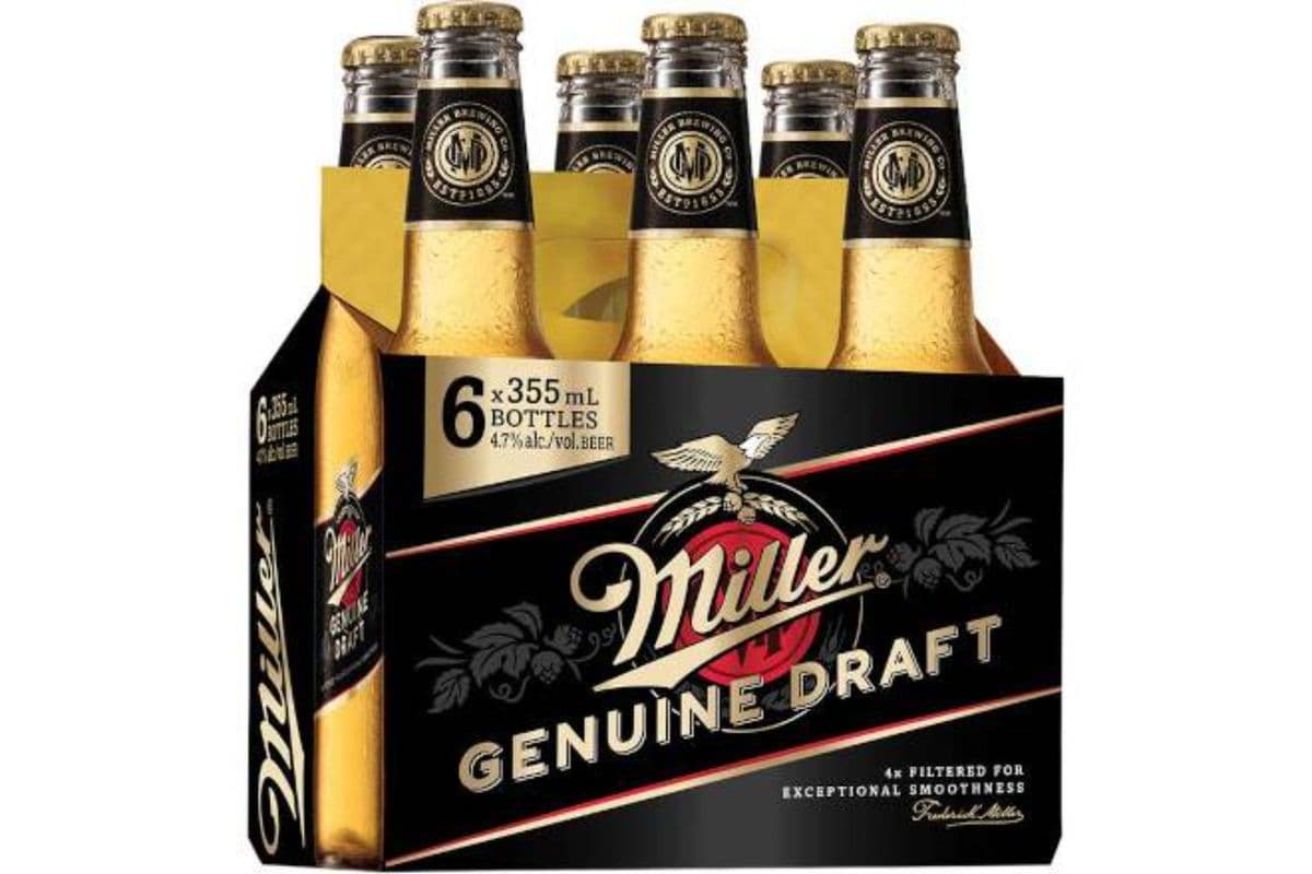 Miller Genuine Draft (6 x 330 ml Bottles)