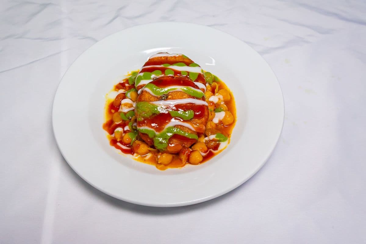 Aloo Tikki with Chana