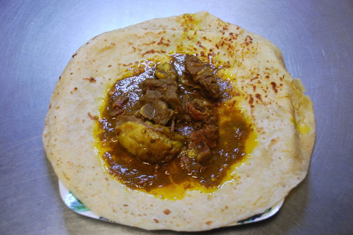 Curry Goat Roti