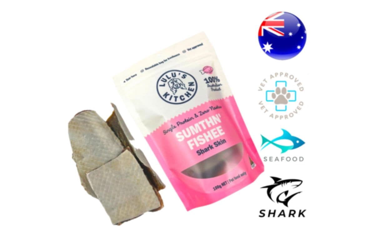 Rover Pet Products Sumthn' Fishee Shark Skin Dog Treats (100 g)