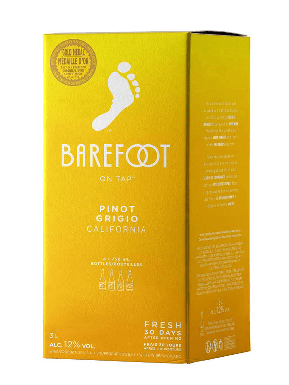 BAREFOOT PINOT GRIGIO-3L (1 x 3L)