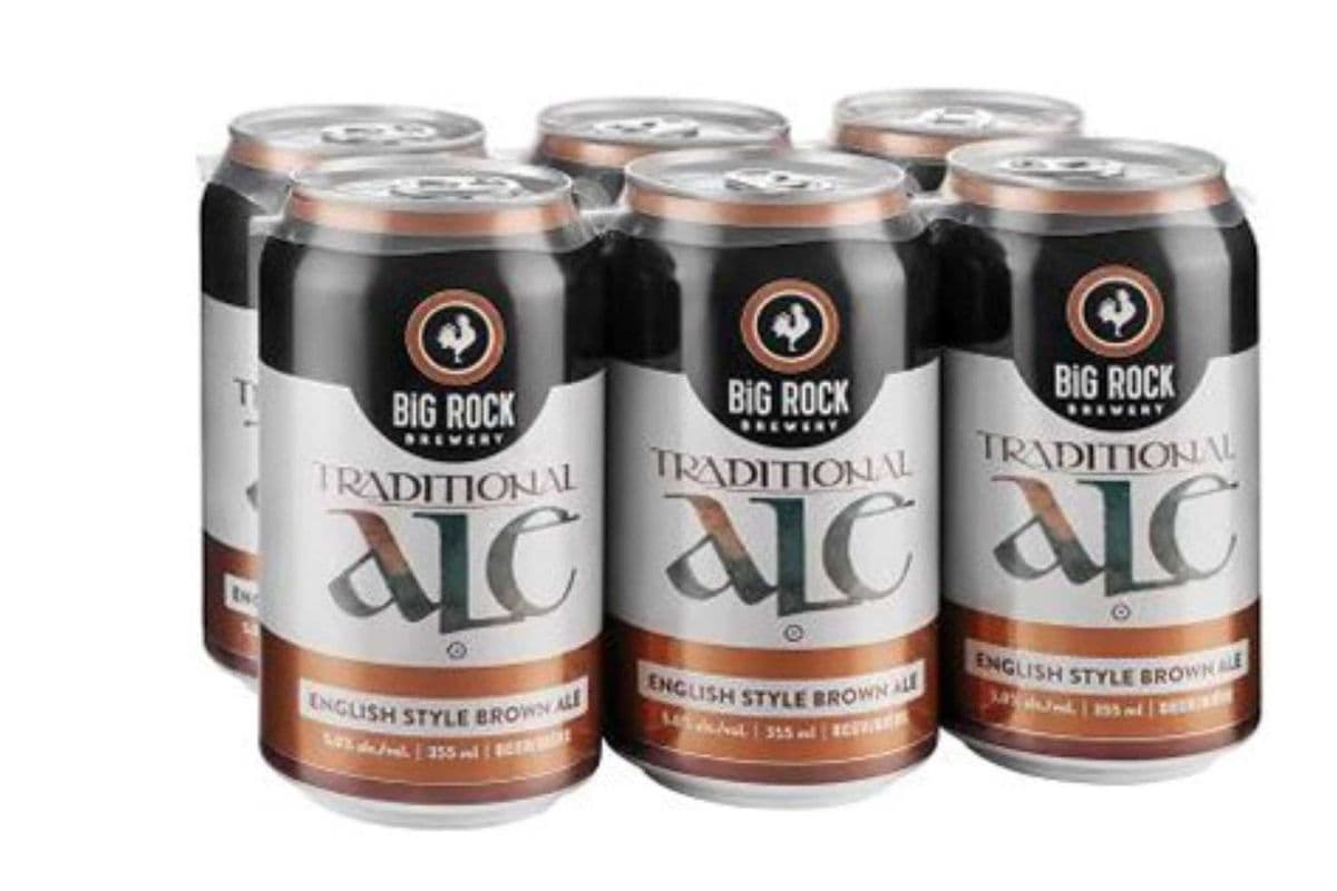 Big Rock Traditional Brown Ale 6 Pack Cans (355 ML) (1 x 355ml)