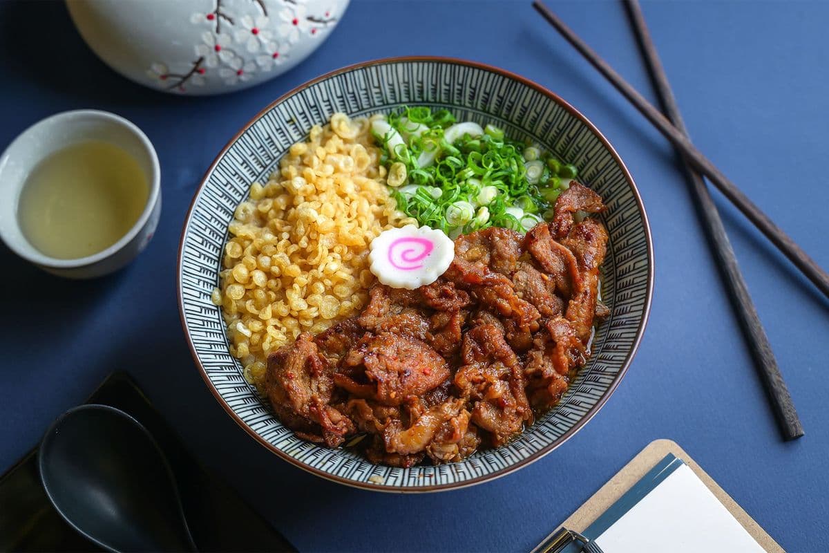 Spicy Pork Udon Noodle Soup