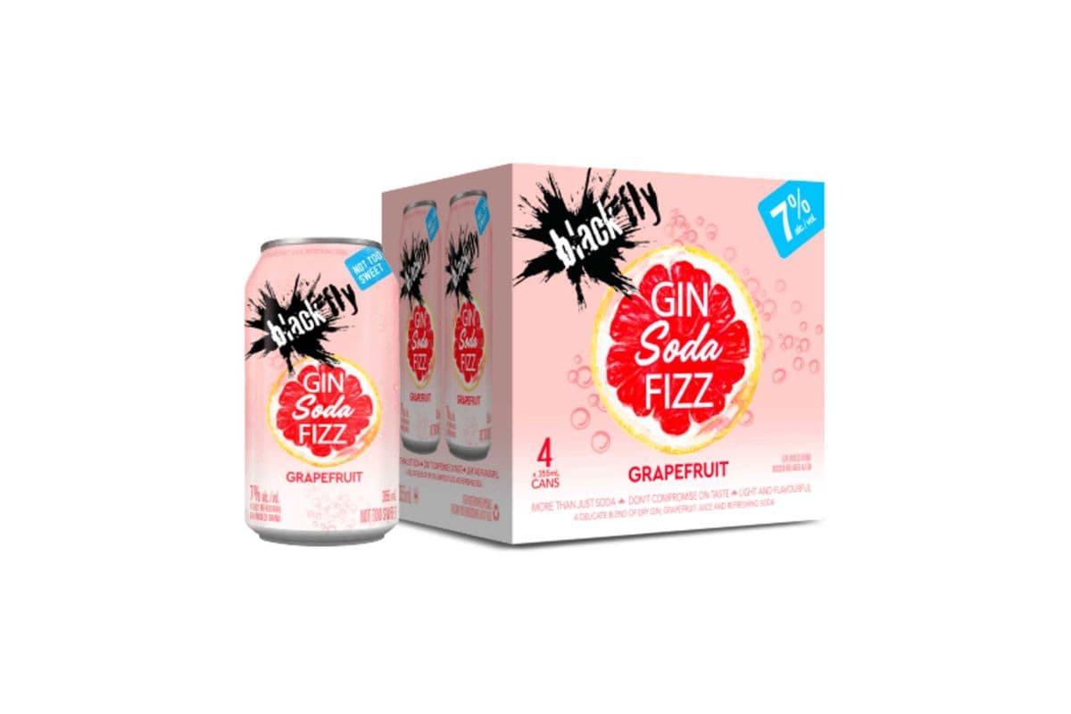 Black Fly Gin Fizz Grapefruit (4 x 355ml Can)