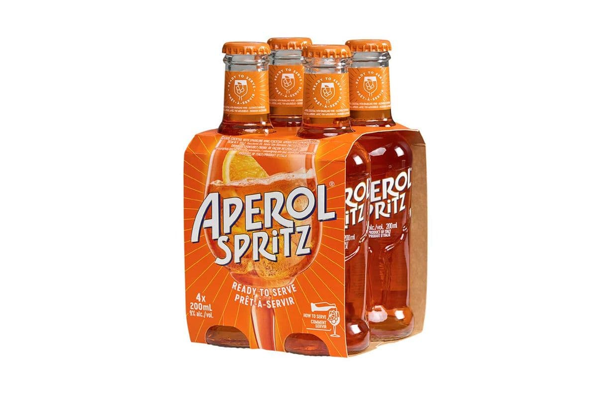 899160. APEROL SPRITZ READY TO SERVE (4 x 200ML (BOTTLES))