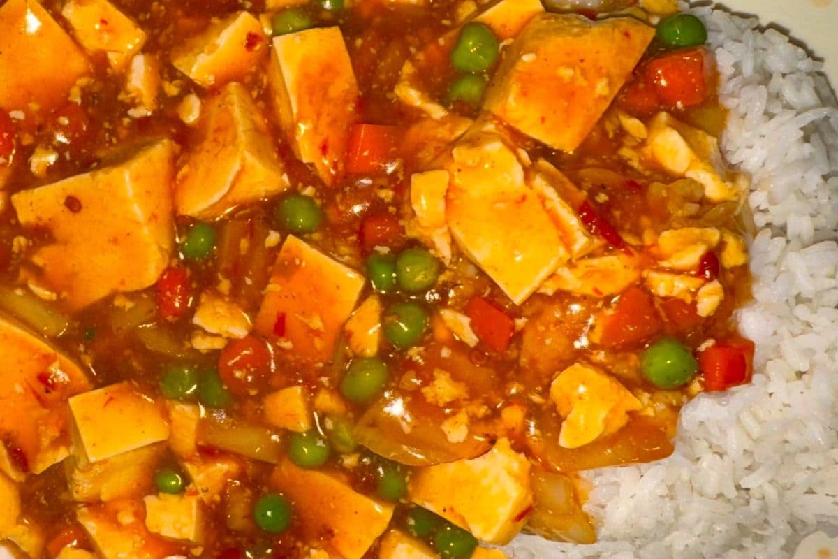 Tofu in Hot Garlic Sauce with Rice