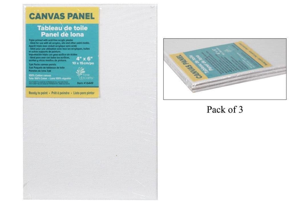 4X6 Canvas Board 3pk (3 pcs)