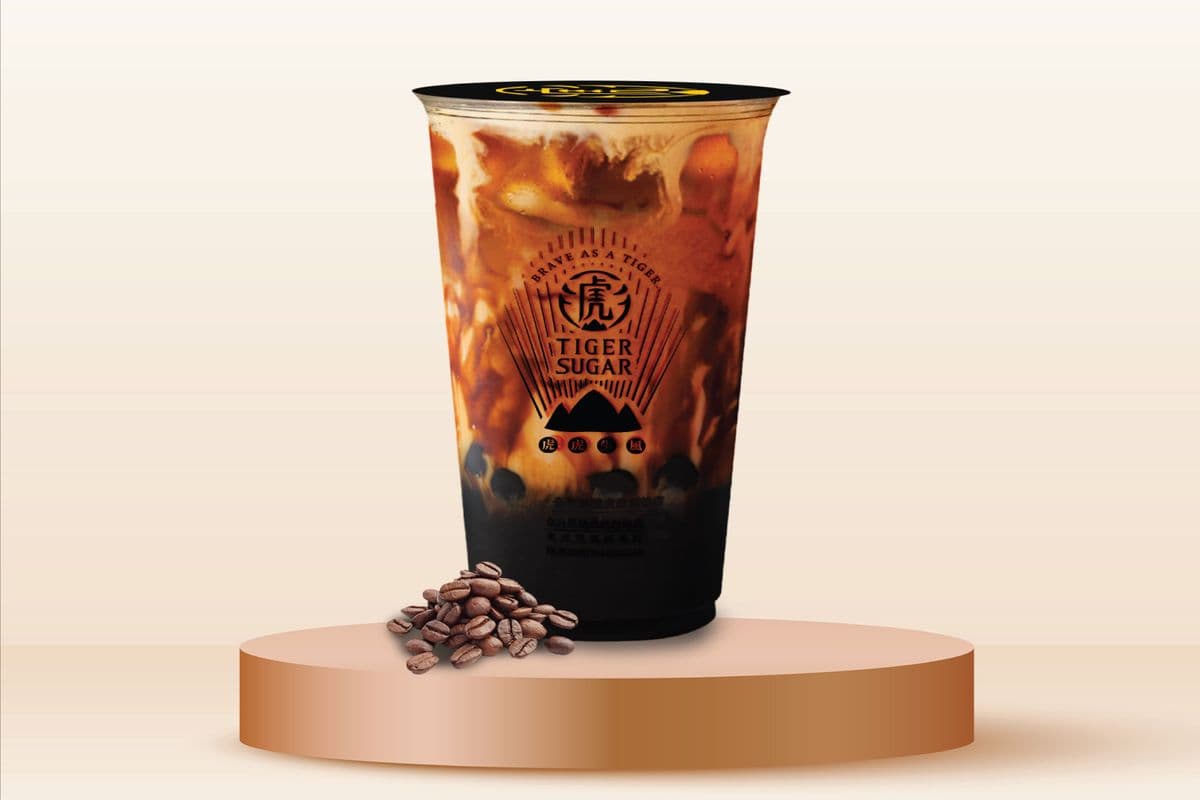 Top 4 Black Sugar Café Latte with Boba & Cream Mousse
