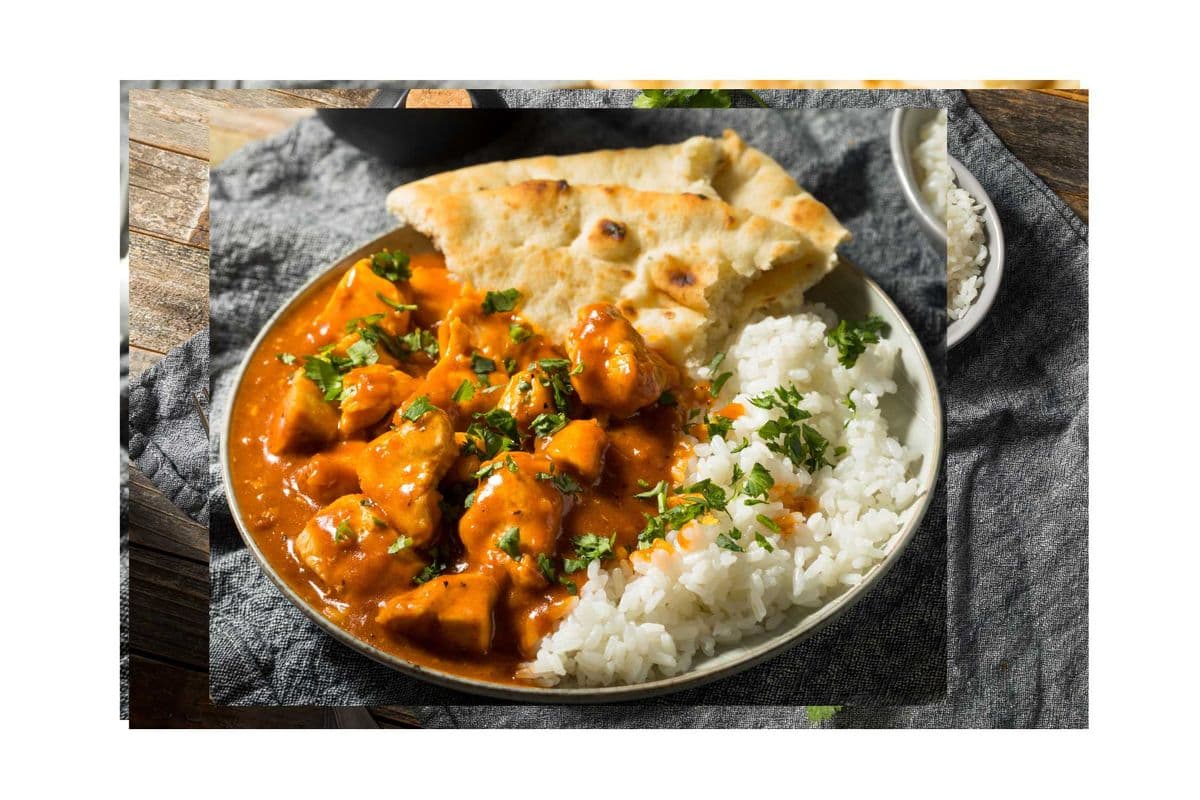 Chicken Curry with Rice & Naan Combo