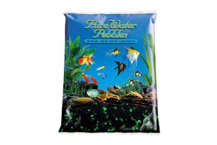 Nature's Ocean Pure Water Pebbles Emerald Glo Aquarium Gravel Green & Black (5 lbs)