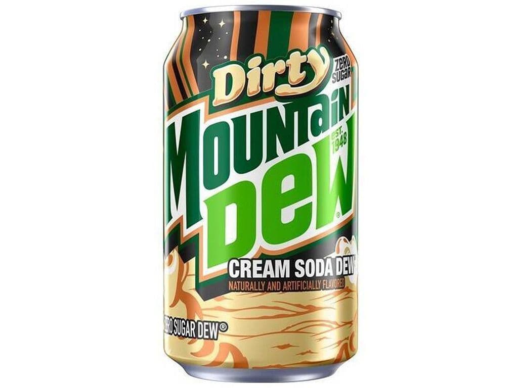 Mountain Dew Dirty Cream Soda ZERO Sugar Soda Pop 355ml Drink
