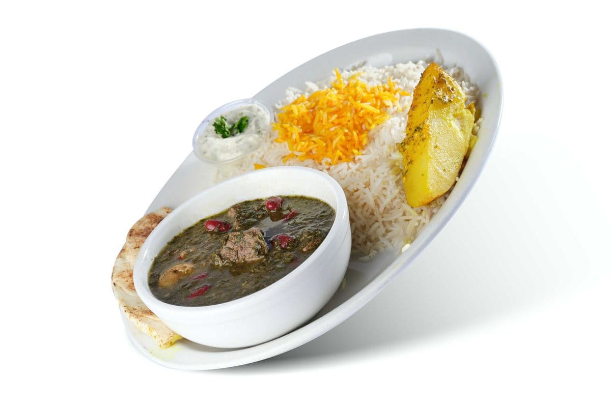 stew and rice (beef and herbs)