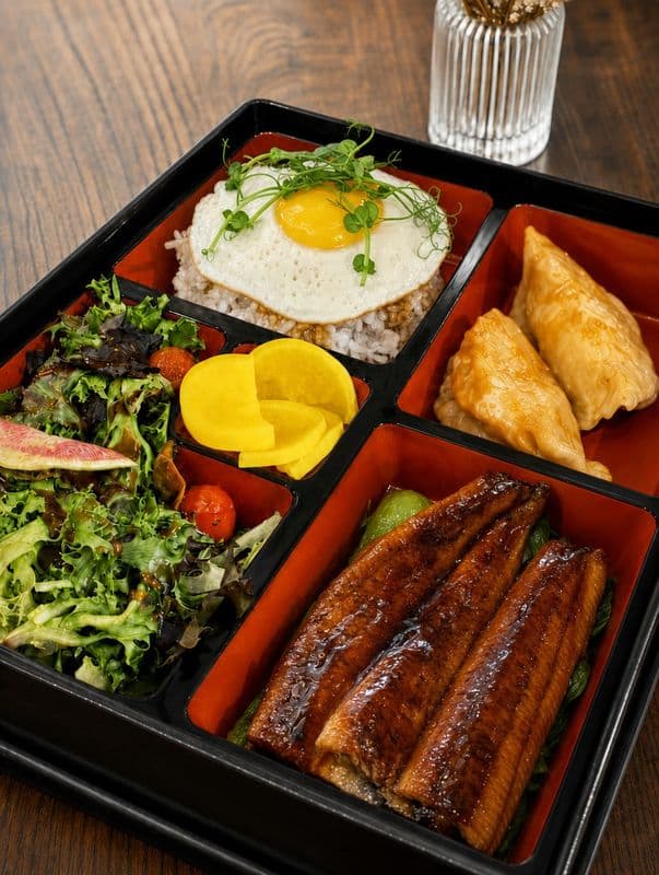 Unagi & Sunny-Side-Up Egg Bento