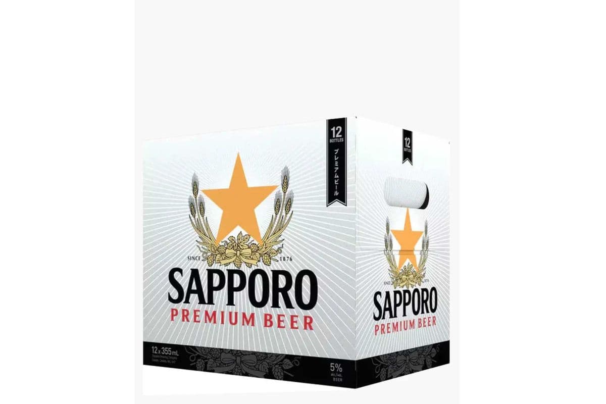 Sapporo premium beers (bottles) (12 x 355ml)