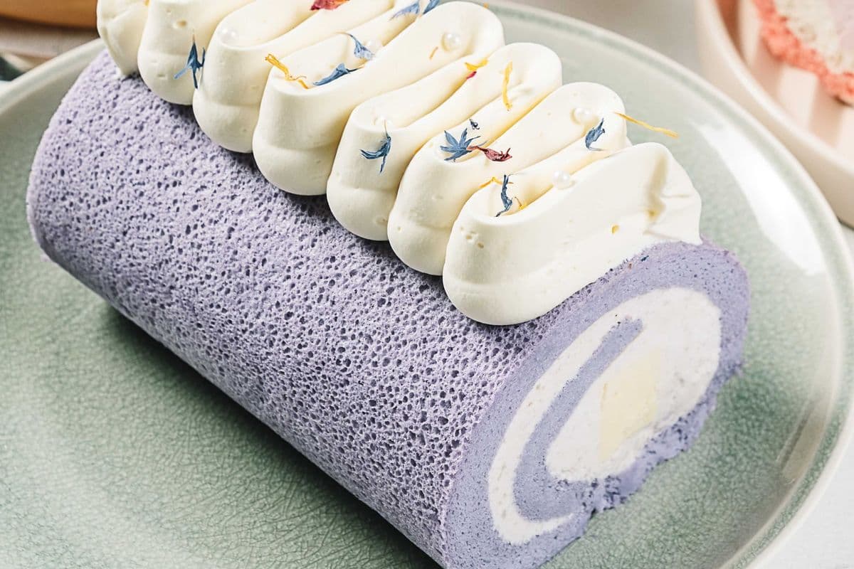 Taro Cheese Cake - Swiss Roll