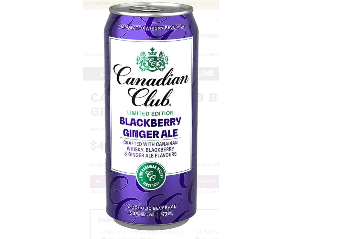Canadian Club Blackberry Ginger Ale (1 x 473 ml can)
