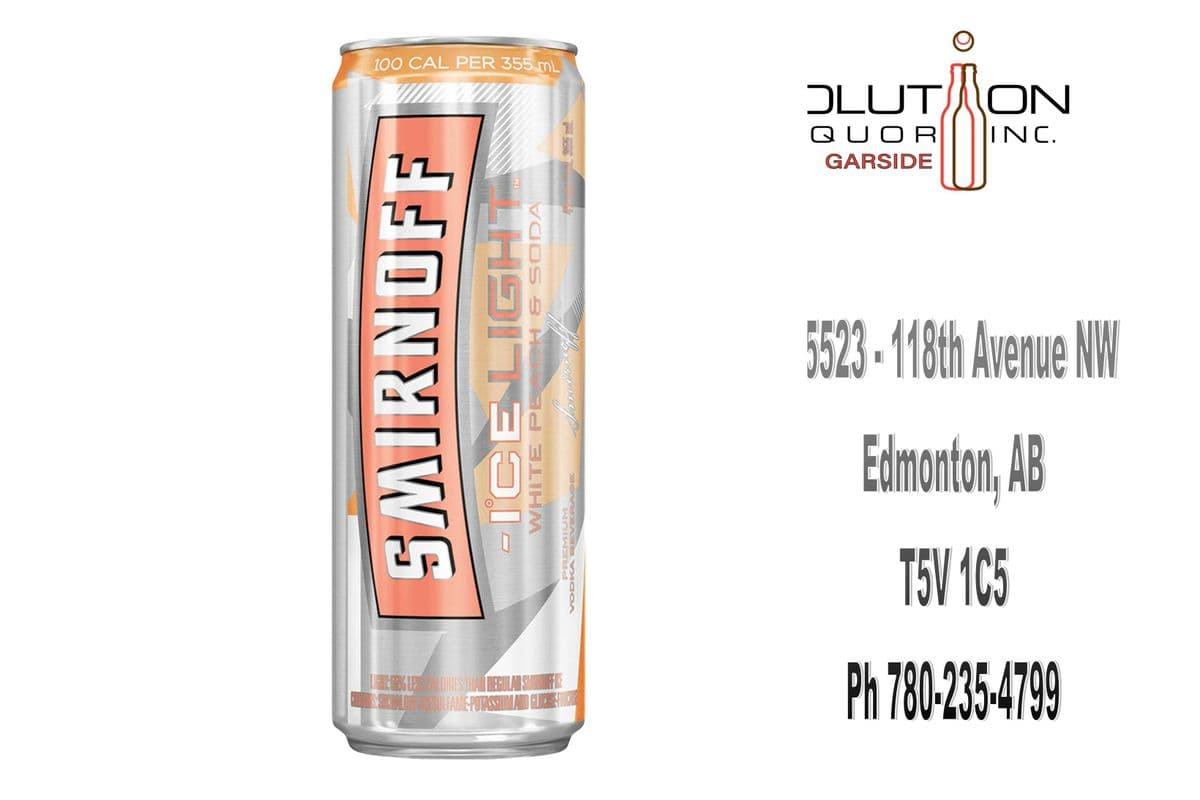 Smirnoff Ice Light White Peach & Soda C355-01 (1 x 355ml Can)
