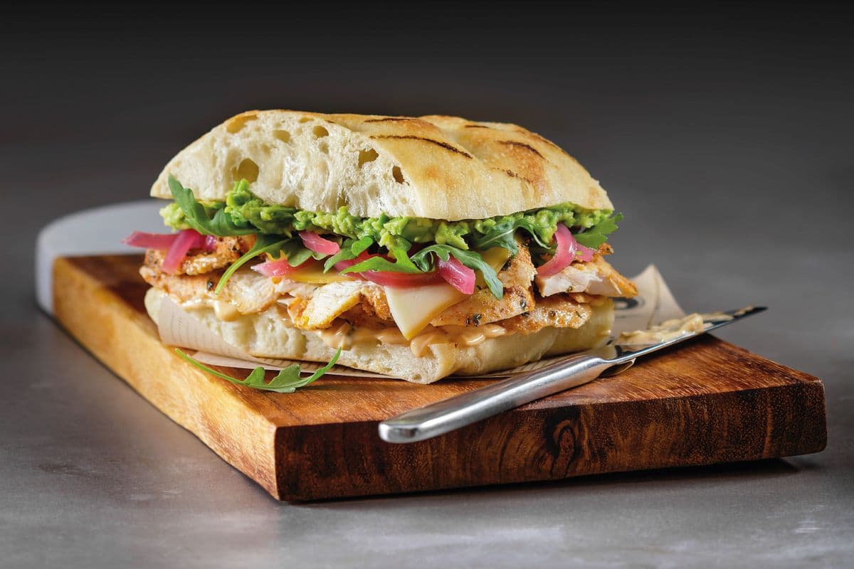 Grilled BBQ Chicken Avocado Sandwich