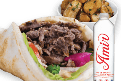 Trio de pita au shawarma