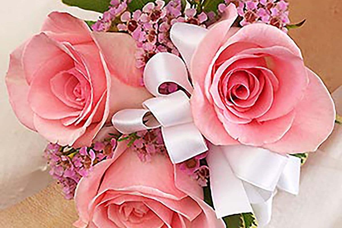 Pink Corsage - Wristlet