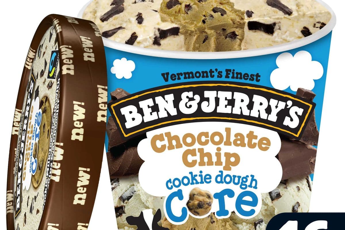 BEN& JERRY'S CHOCOLATE CHIP COOKIE DOUGH (473ML) (420 Cal)