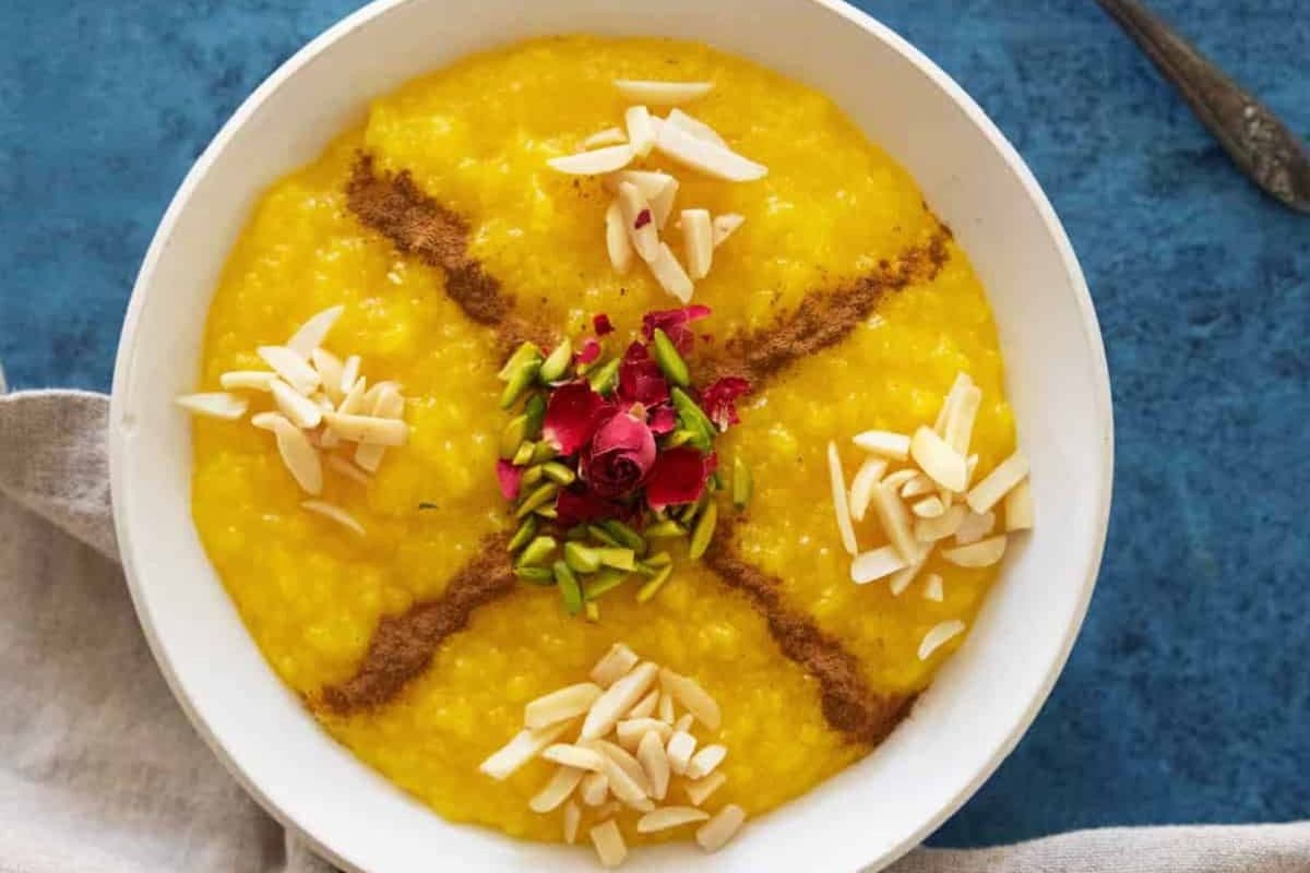 Shole Zard (Persian Saffron Rice Pudding)