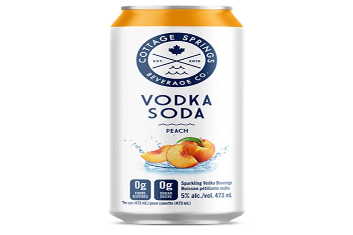 Cottage Spring Vodka Soda PEACH (1 x 473 ML)