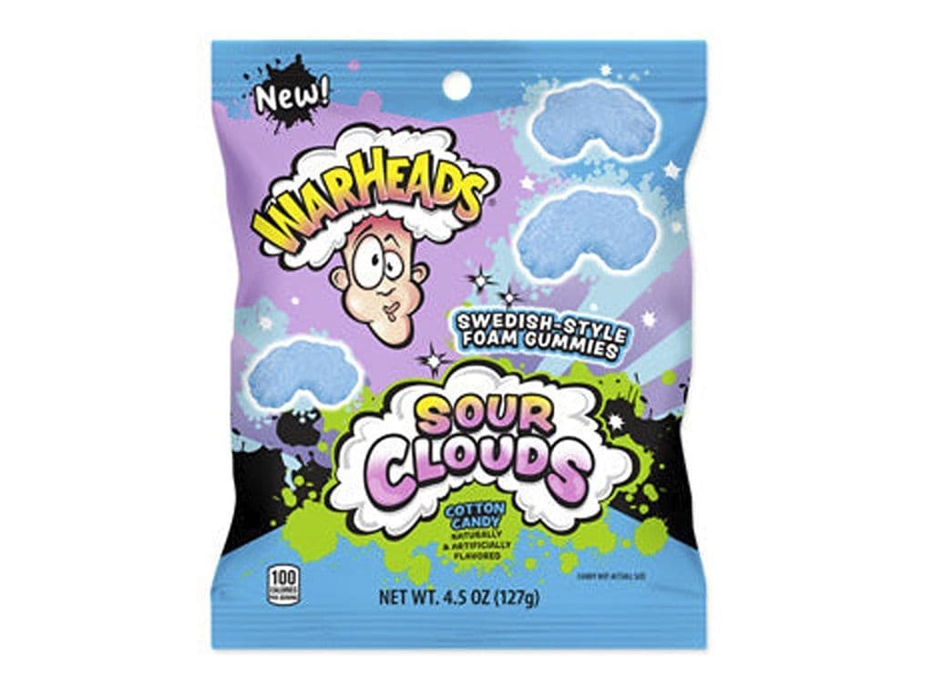 Warheads Sour Clouds Swedish Style Foam Gummies 85g Candy