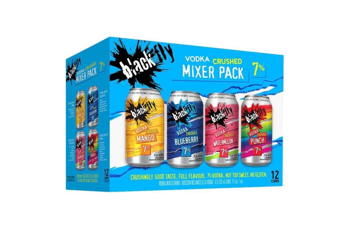 BlackFly Vodka Mixer Pack 2.0 (12 x 355mL Cans)