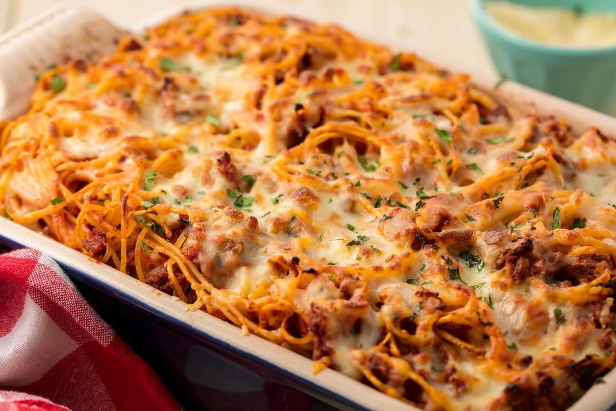 Baked Classic Spaghetti Meat Bolognaise
