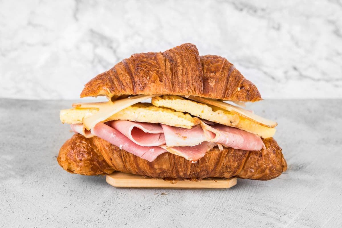 Ham and Swiss on Croissant