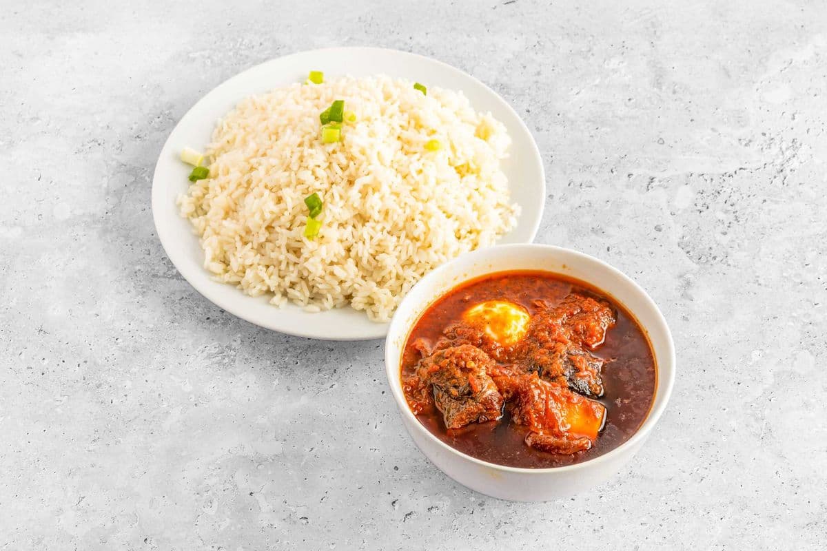 Assorted Meat Stew and Steamed Rice