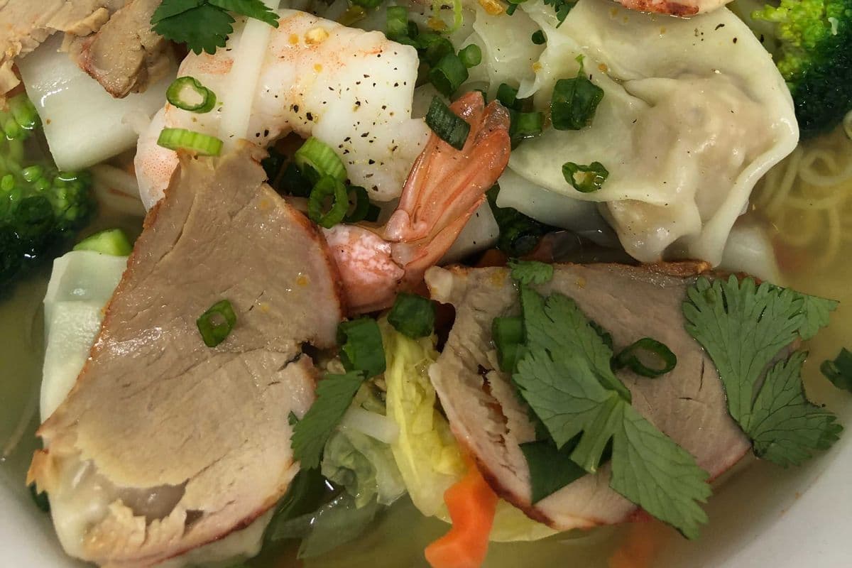15. Thai Wonton Soup with Egg Noodle