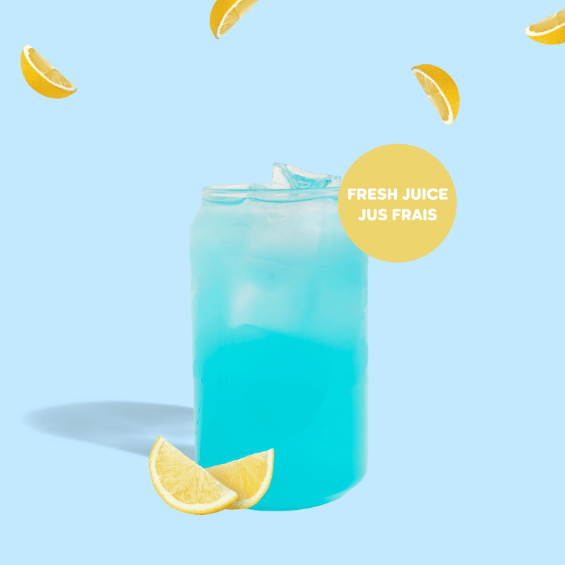 LIMONADE NOIX DE COCO & CURAÇAO BLEU 16OZ / COCONUT & BLUE CURACAO LEMONADE 16OZ