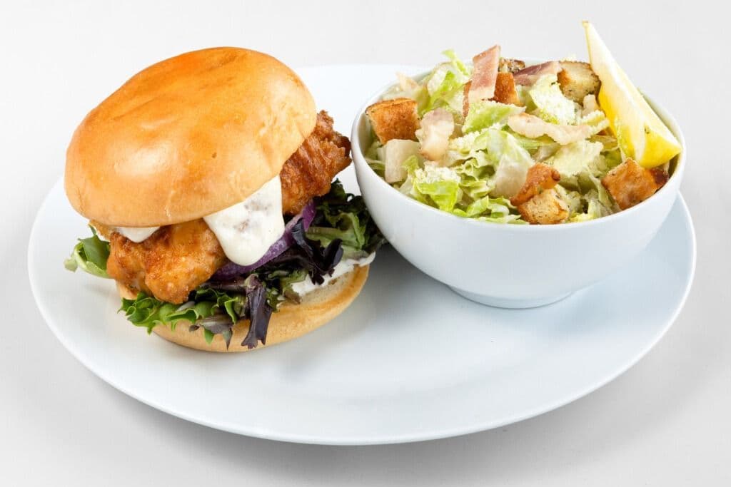 Crispy Fish Burger with Fries