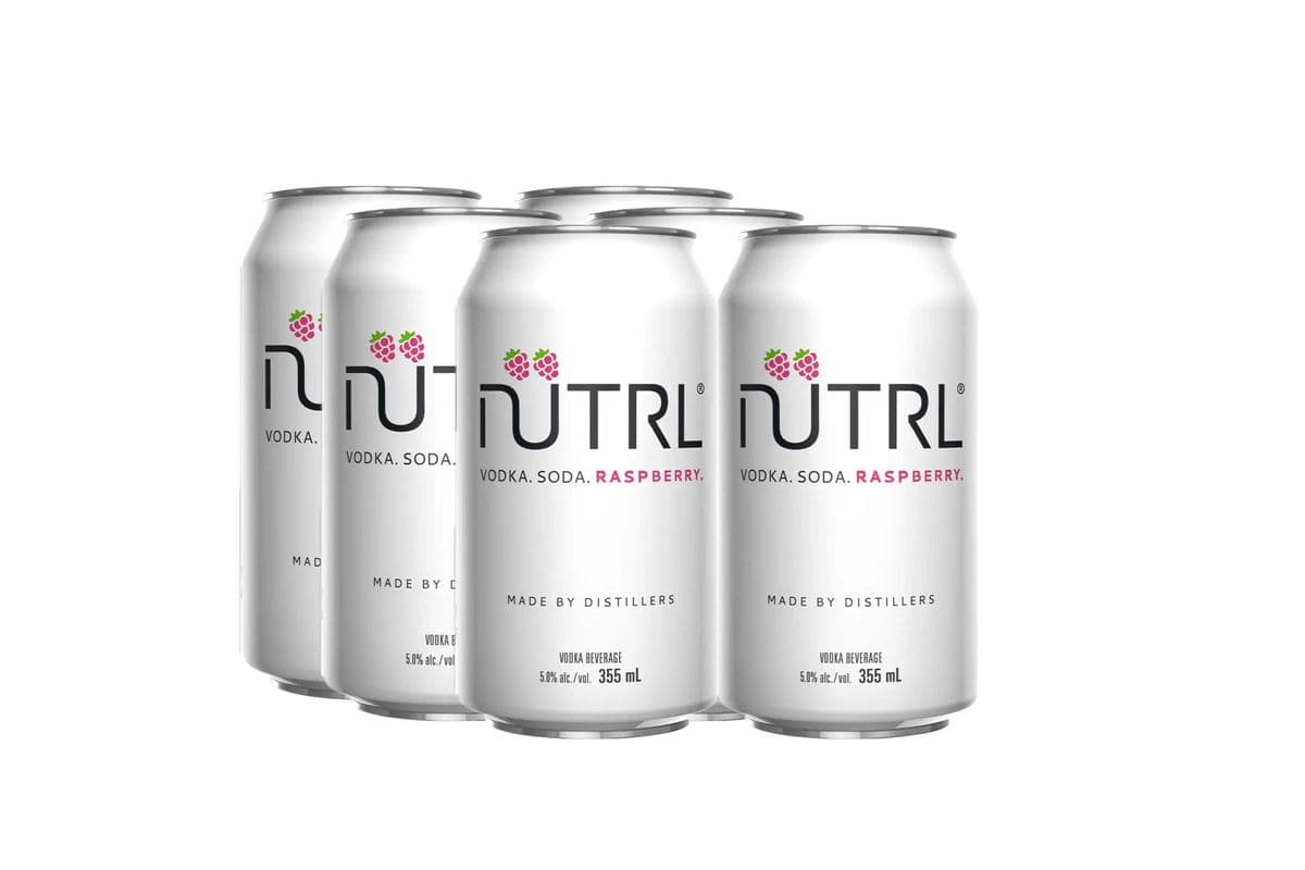 NUTRL VODKA SODA RASPBERRY 6CAN (1 x 355ML)
